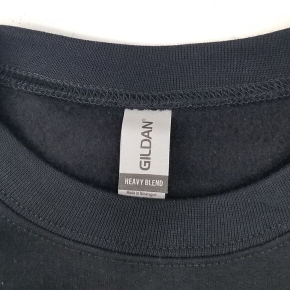 MIAMI HEAT Double Script BLACK Cropped Crop Top Pullover Crewneck Sweatshirt y2k - Picture 6 of 6